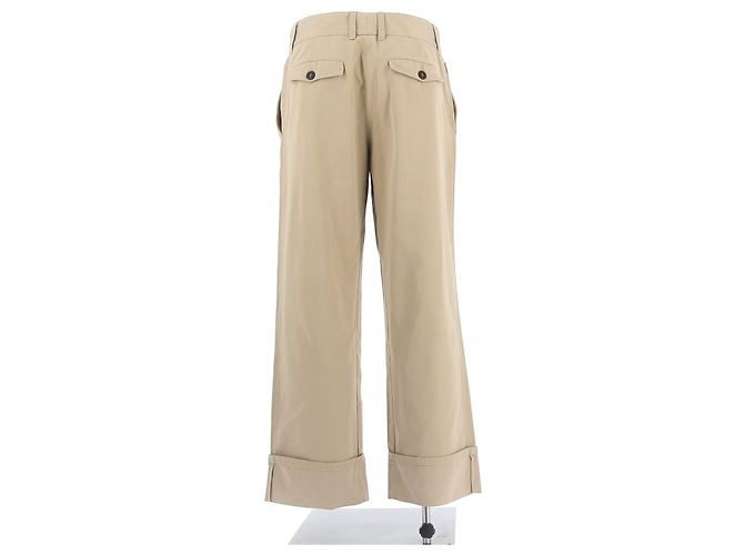 Pantalones Prada T.International S Algodón Beige - vista 2