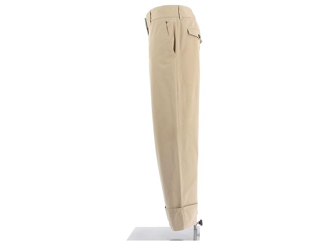 Pantalones Prada T.International S Algodón Beige - vista 5