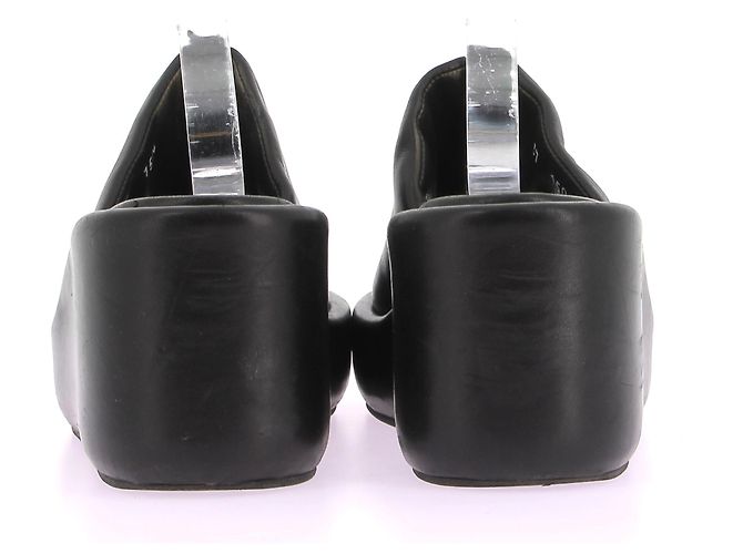 Autre Marque Mulas y zuecos no firmados T.EU 37 de cuero Negro - vista 5