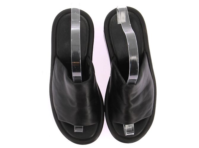 Autre Marque Mulas y zuecos no firmados T.EU 37 de cuero Negro - vista 6