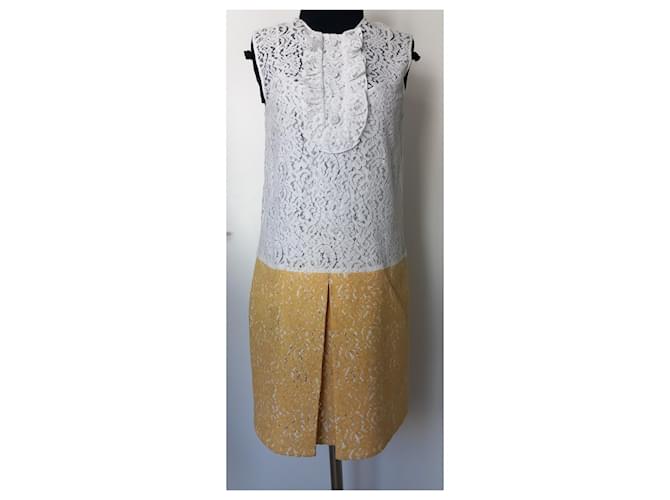 Vestido recto No 21 de algodón amarillo - vista 10