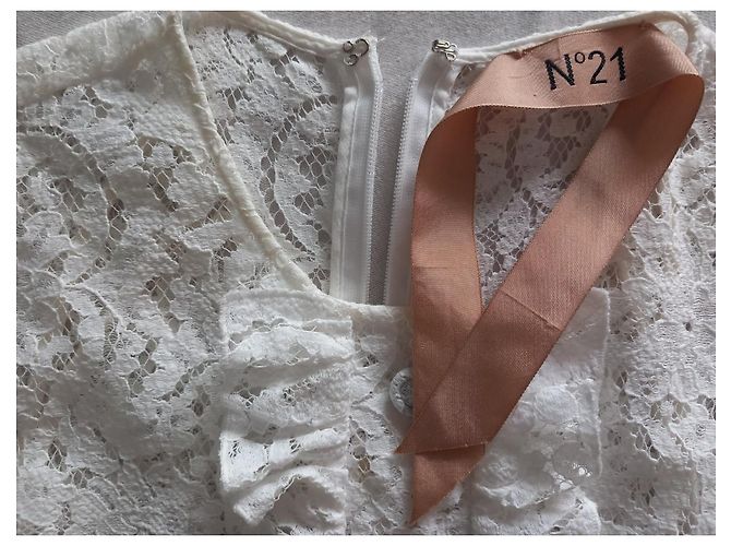 Vestido recto No 21 de algodón amarillo - vista 13