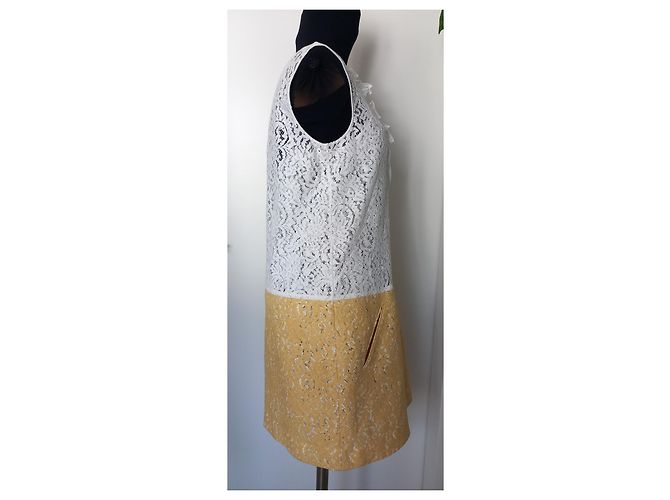 Vestido recto No 21 de algodón amarillo - vista 5