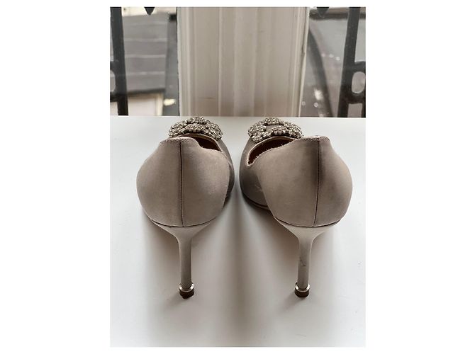 Manolo Blahnik décolleté Hangisi 39 Marrone chiaro - vista 4