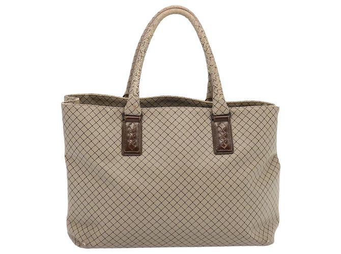 Autre Marque BOTTEGA VENETA Borsa Tote PVC Beige Auth bs13924 - vista 13