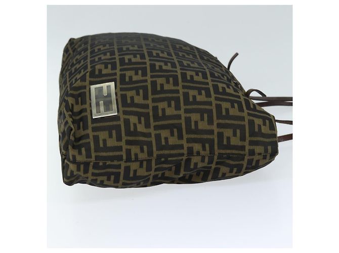 FENDI Zucca Canvas Tragetasche Braun Schwarz Auth ep4139 - Ansicht 3