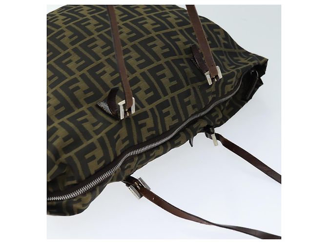 FENDI Zucca Canvas Tragetasche Braun Schwarz Auth ep4139 - Ansicht 6