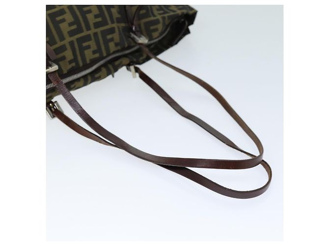 FENDI Zucca Canvas Tragetasche Braun Schwarz Auth ep4139 - Ansicht 7