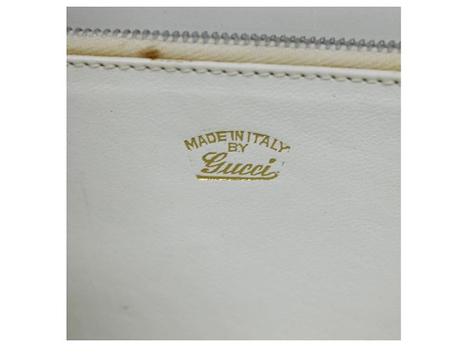 GUCCI Borsa A Mano Pelle Bianca Auth yk12076 Bianco - vista 17