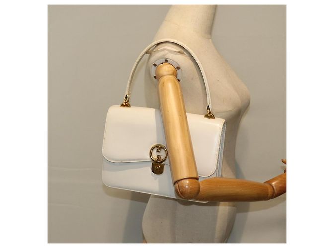 GUCCI Borsa A Mano Pelle Bianca Auth yk12076 Bianco - vista 21
