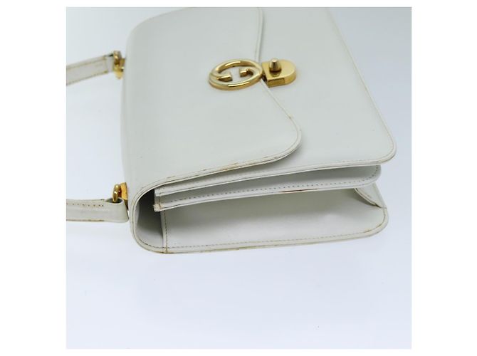 GUCCI Borsa A Mano Pelle Bianca Auth yk12076 Bianco - vista 4