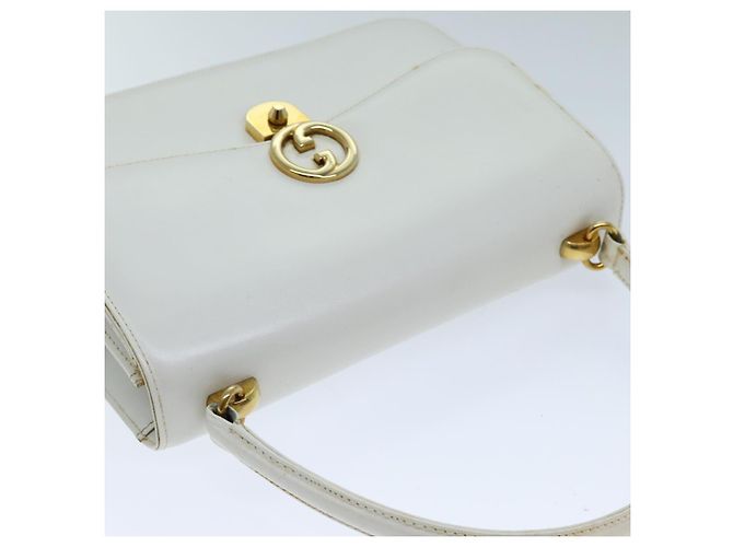 GUCCI Borsa A Mano Pelle Bianca Auth yk12076 Bianco - vista 6