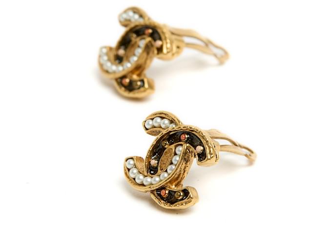 Chanel Orecchini AH2011 CC con clip. D'oro - vista 2