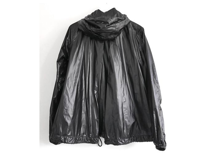 Sacai Luck Schwarzer Super-Flared Anorak-Mantel - Ansicht 4