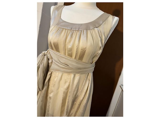 Vestido de seda Antonio Marras Beige - vista 2