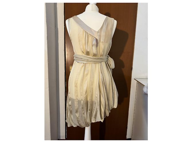 Vestido de seda Antonio Marras Beige - vista 3