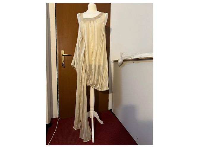 Vestido de seda Antonio Marras Beige - vista 4