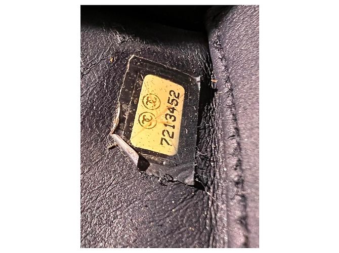 Timeless Borsa Chanel Flap Blu Tweed - vista 12