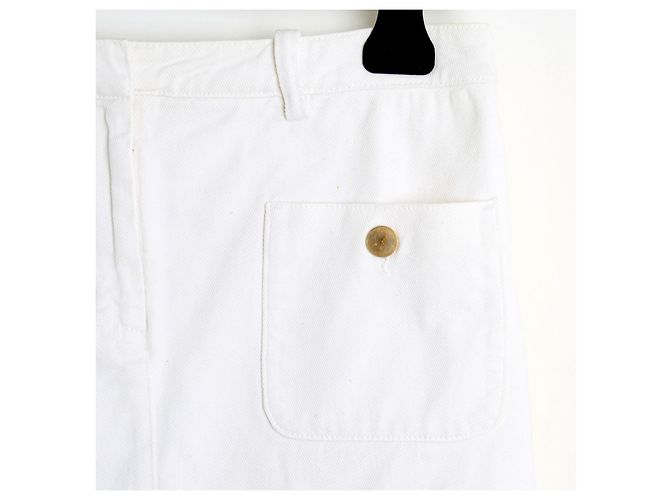 Balenciaga Ghesquière FR36 Mini Jupe US6 Falda mini de algodón blanco - vista 2