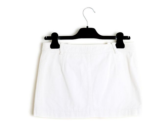 Balenciaga Ghesquière FR36 Mini Jupe US6 Falda mini de algodón blanco - vista 4