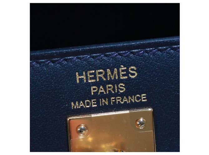 Hermès Borse HERMES Kelly 25 Blu navy - vista 11