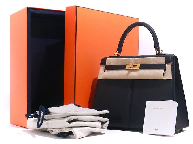 Hermès Borse HERMES Kelly 25 Blu navy - vista 15