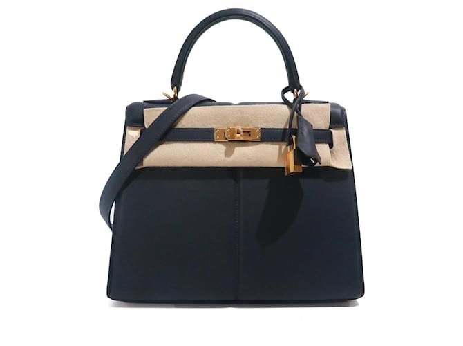 Hermès Borse HERMES Kelly 25 Blu navy - vista 2