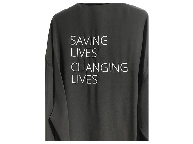 BALENCIAGA Tops T.FR 34 Seda Negro - vista 6