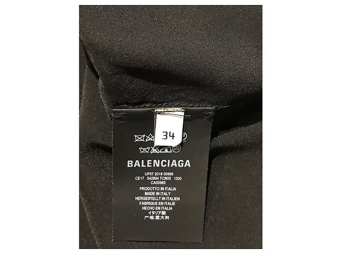 BALENCIAGA Tops T.FR 34 Seda Negro - vista 7