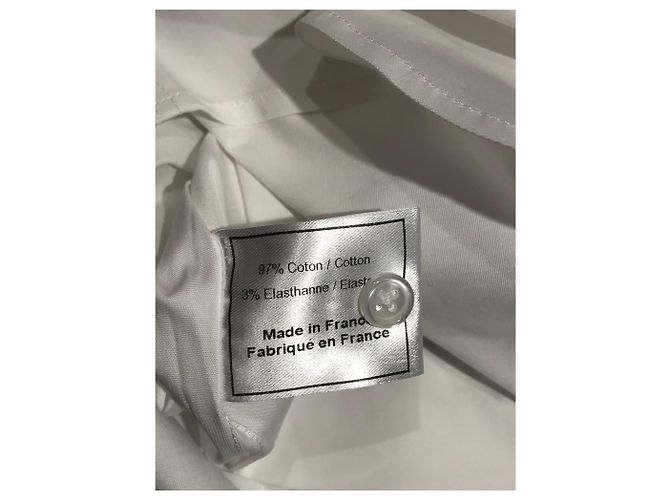 Camicie CHANEL T.Internazionale XS Cotone Bianco - vista 3