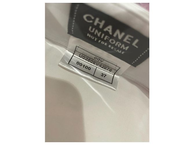 Camicie CHANEL T.Internazionale XS Cotone Bianco - vista 4