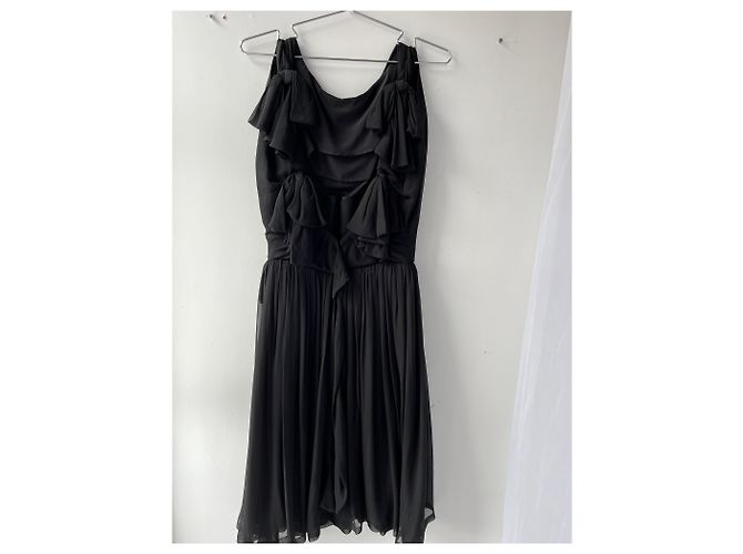 Edición Balenciaga (2006) Vestido de seda Negro - vista 8