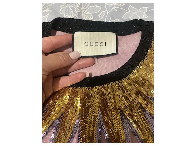 Gucci Strickjacke Rosa aus Polyester Pink - Ansicht 3