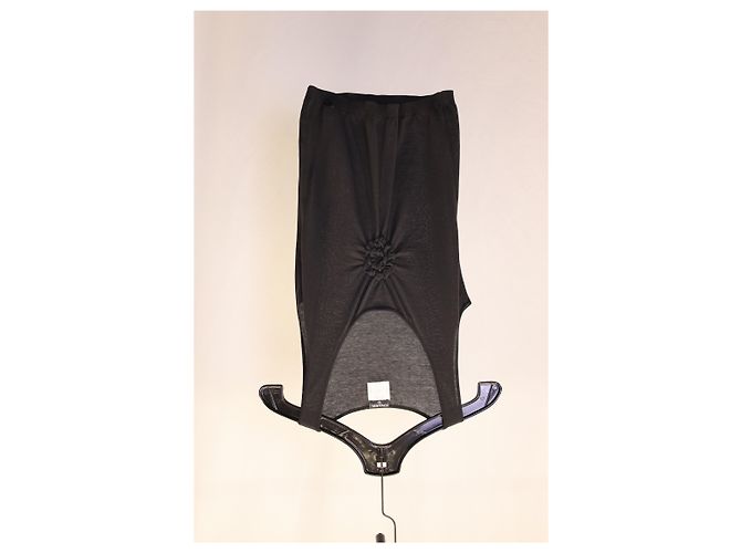 Timeless Canotta Chanel Camelia in cotone nero - vista 4