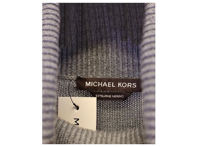 Michael Kors Rollkragenpullover mit Farbverlauf aus grauer Merinowolle - Ansicht 2