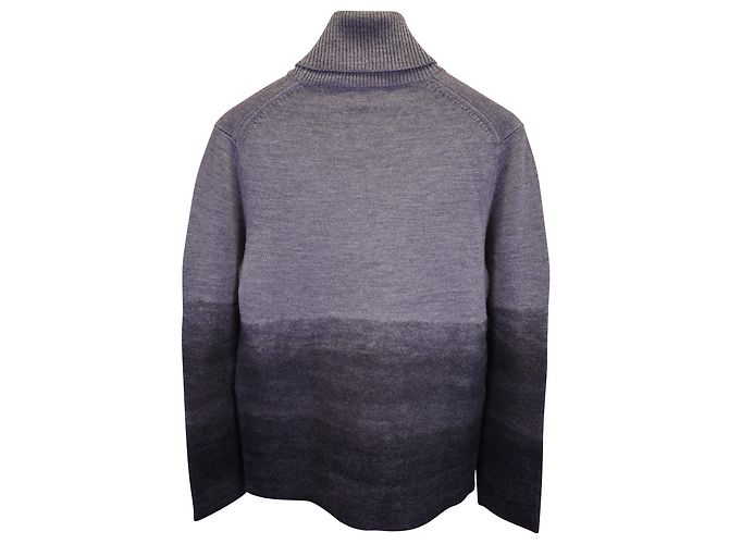 Michael Kors Rollkragenpullover mit Farbverlauf aus grauer Merinowolle - Ansicht 4