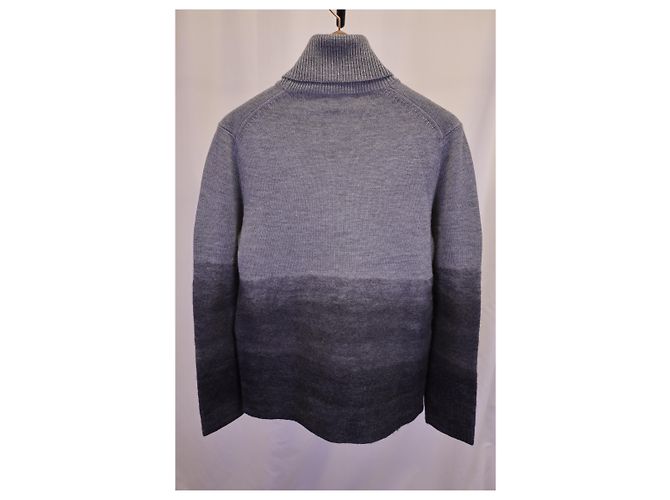 Michael Kors Rollkragenpullover mit Farbverlauf aus grauer Merinowolle - Ansicht 8
