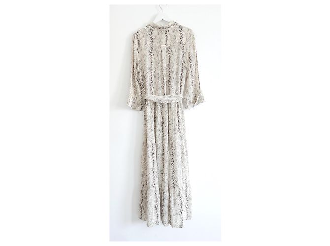 Vestido maxi de seda estampado de serpiente de Heidi Klein Beige - vista 5