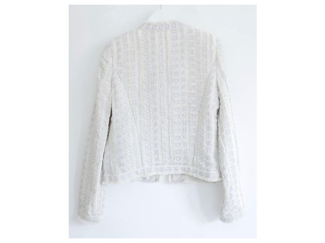 IRO Sorayan Jacke Perlgrau/Creme Roh - Ansicht 5