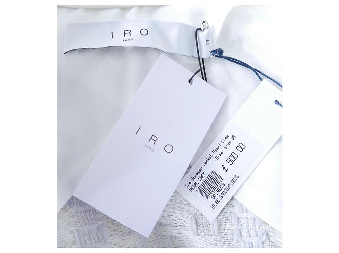 IRO Sorayan Jacke Perlgrau/Creme Roh - Ansicht 7