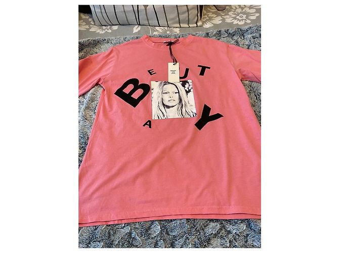 Autre Marque Camiseta Brigitte Bardot rosa de algodón - vista 4