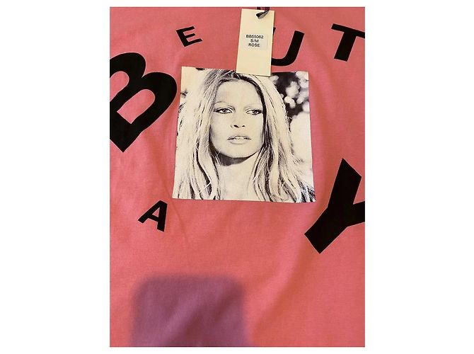 Autre Marque Camiseta Brigitte Bardot rosa de algodón - vista 5