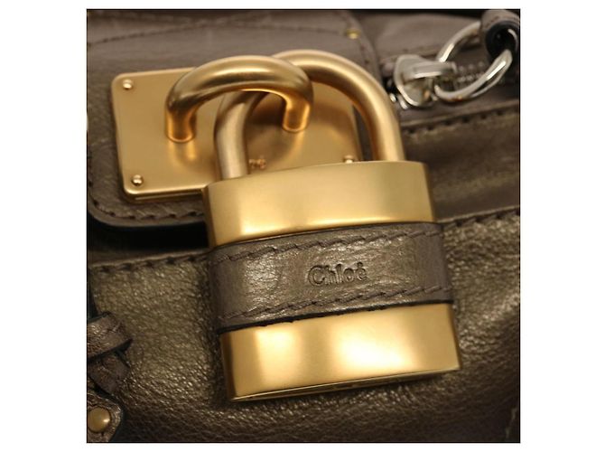 Chloé Borsa a tracolla Chloe Paddington in pelle marrone Auth 73238 - vista 17