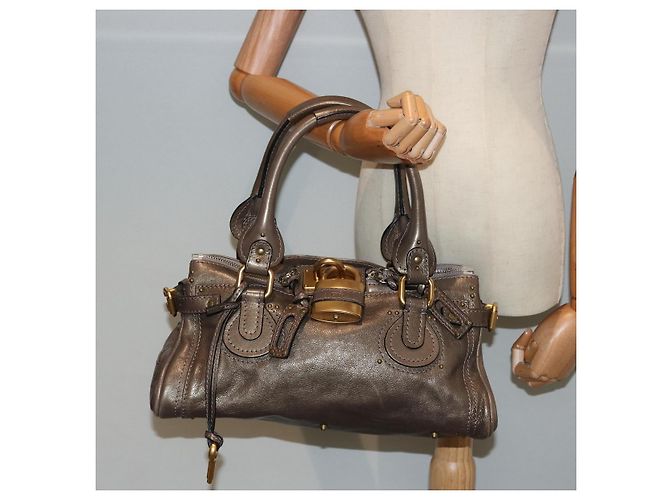 Chloé Borsa a tracolla Chloe Paddington in pelle marrone Auth 73238 - vista 24