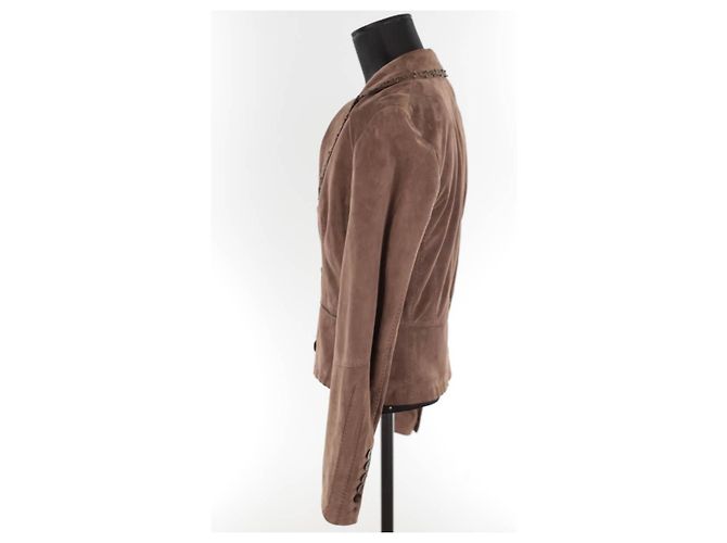 Elie Tahari Abrigo de cuero - vista 3