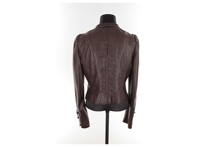 Elie Tahari Abrigo de cuero - vista 4
