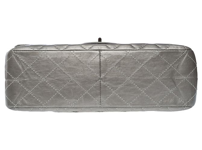 Mademoiselle CHANEL 2.55 Bag in Silver Leather - 101896 Silvery - view 10
