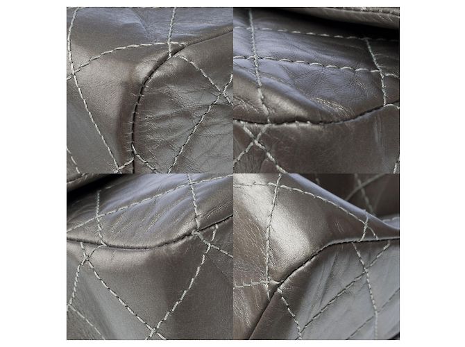 Mademoiselle CHANEL 2.55 Bag in Silver Leather - 101896 Silvery - view 11