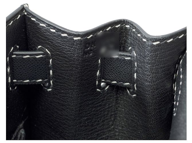 Hermès Sac HERMES Kelly 28 en Cuir Noir - 101899 - vue 8