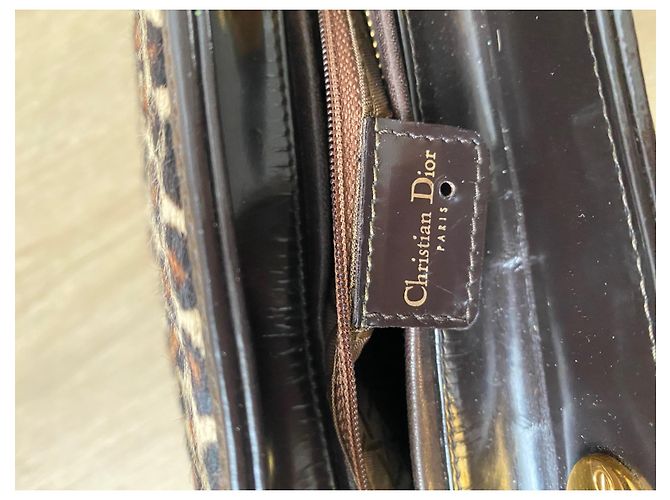 Borsa Lady Dior Dior in pelle marrone stampa leopardata Stampa leopardo - vista 6